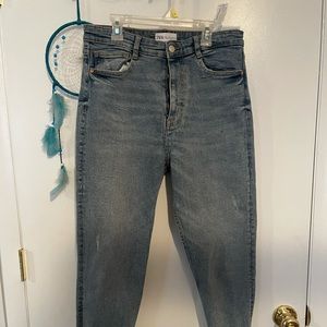 Zara straight leg mom jean